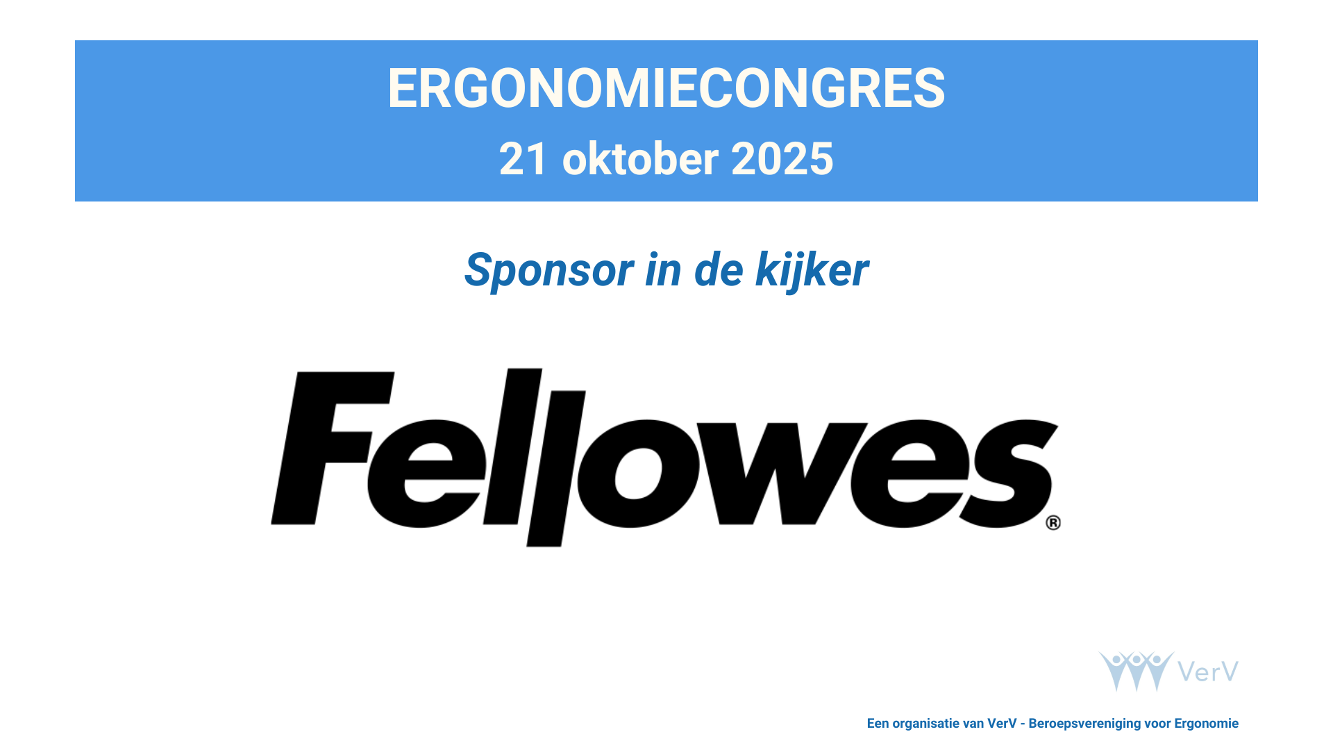 Ergonomiecongres sponsor Fellowes