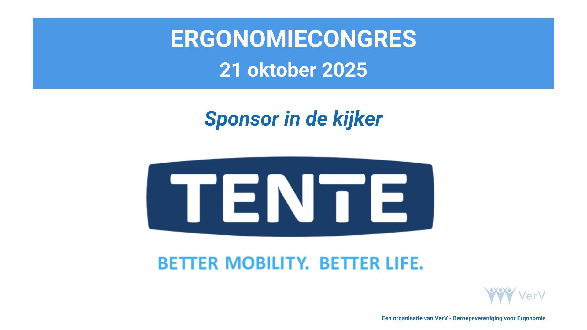 Ergonomiecongres sponsor Tente