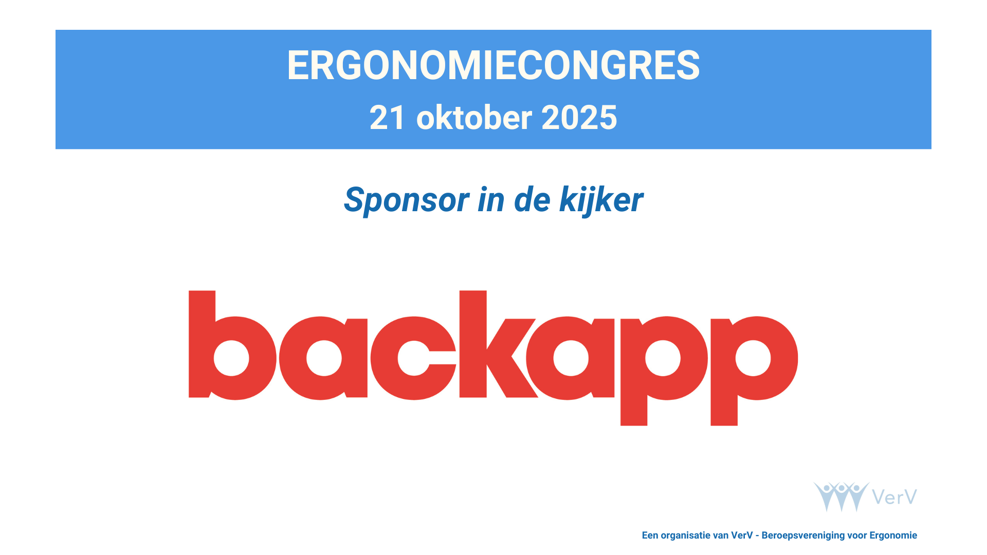 Ergonomiecongres sponsor Backapp
