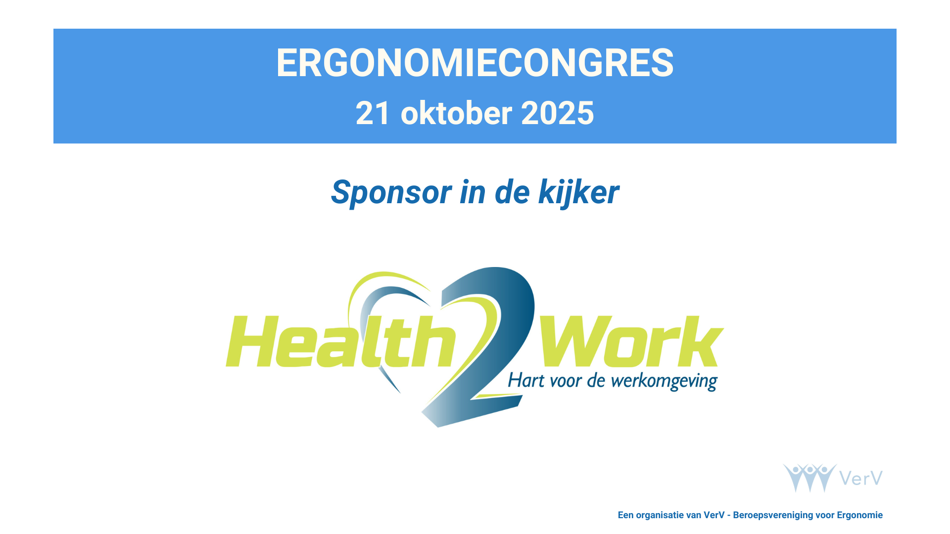 Ergonomiecongres sponsor Health2Work Ergonomiecongres sponsor Health2Work