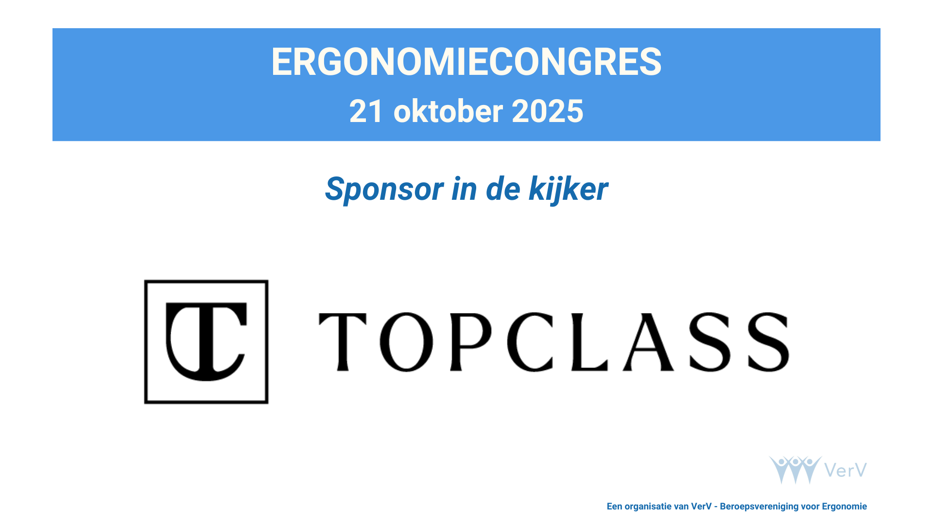 Ergonomiecongres sponsor Topclass Ergonomiecongres sponsor Topclass